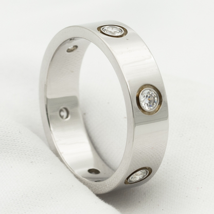 Glow Jewelry「LOVE RING 5.5MM 6 DIAMONDS SILVER」