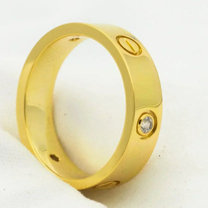 ¡®Glow Jewelry¡¯LOVE RING 5.5MM 3 DIAMONDS GOLD