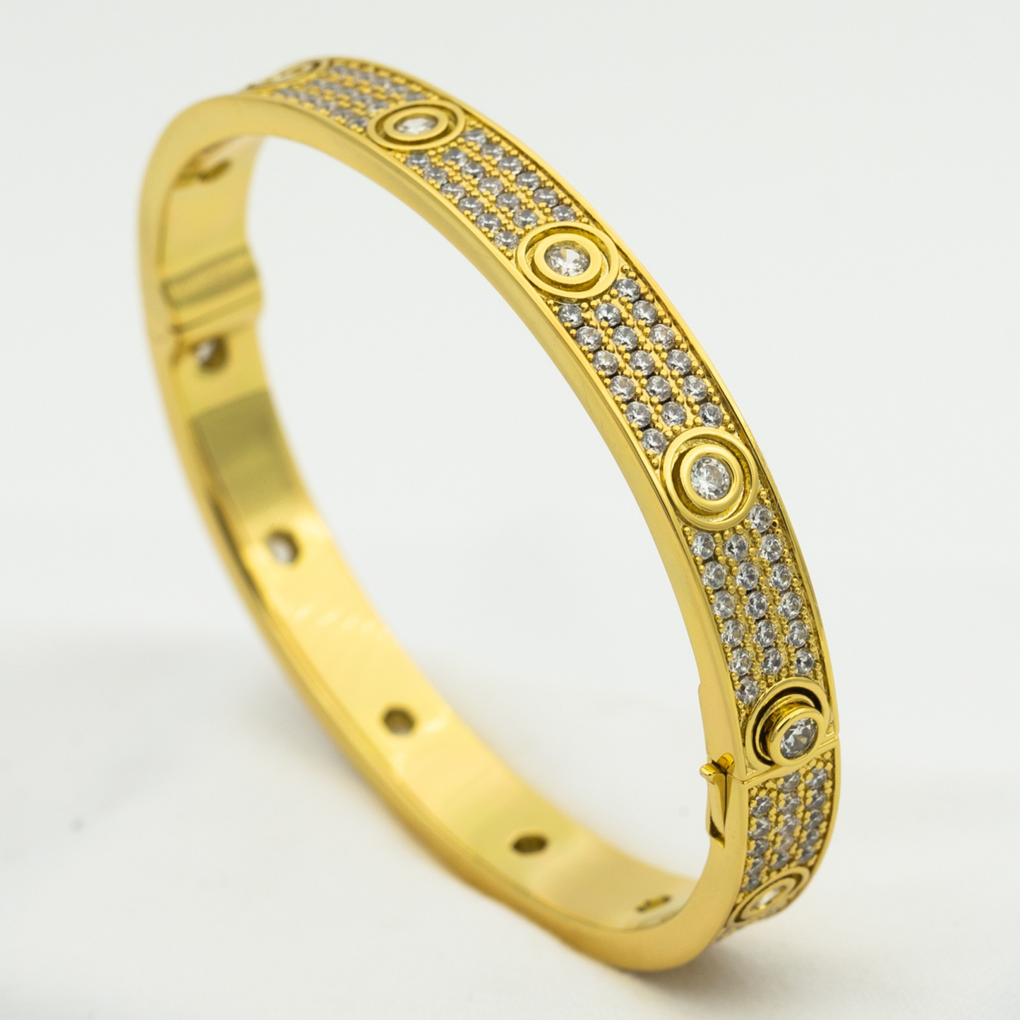 ¡®Glow Jewelry¡¯LOVE BRACELET 6.1MM DIAMOND-PAVED 10 BIG DIAMONDS