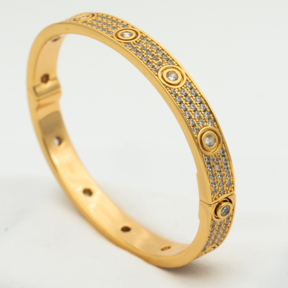 ¡®Glow Jewelry¡¯LOVE BRACELET 6.1MM DIAMOND-PAVED 10 BIG DIAMONDS