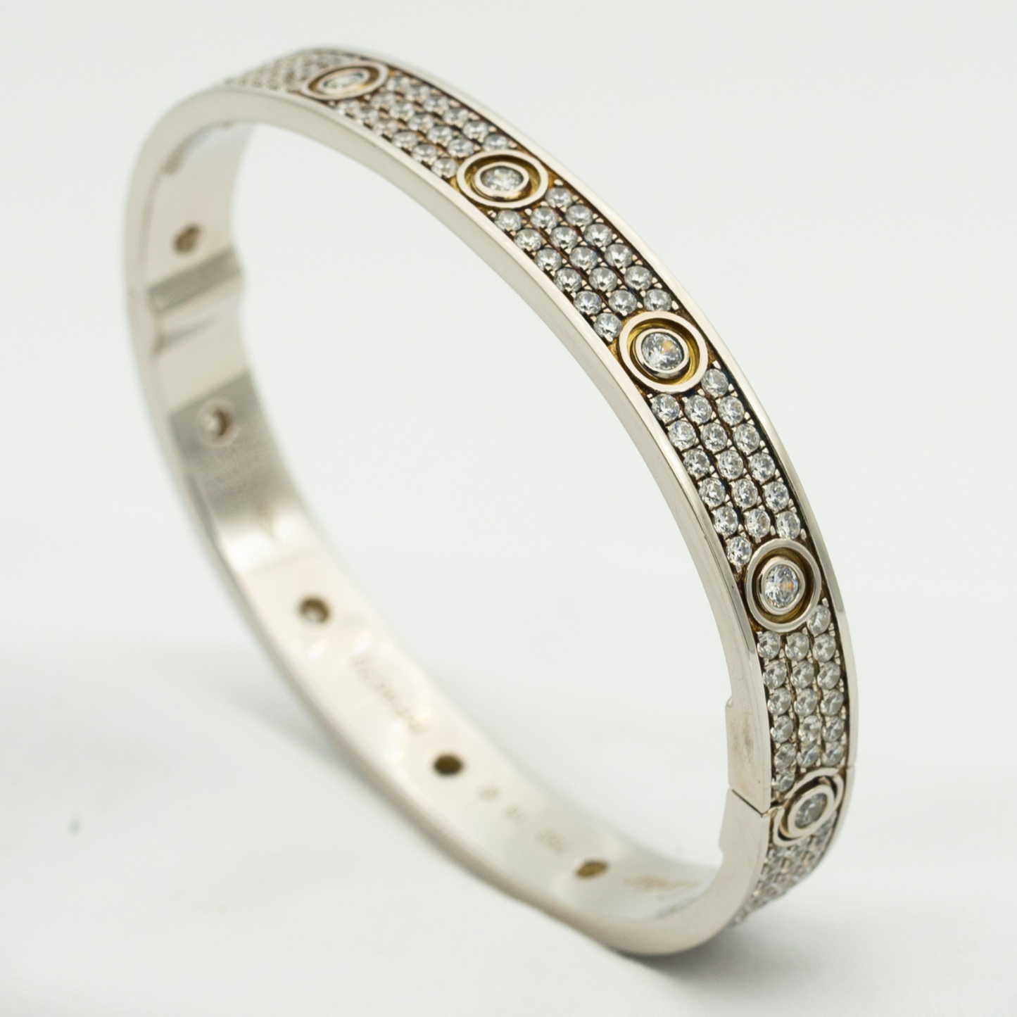 ¡®Glow Jewelry¡¯LOVE BRACELET 6.1MM DIAMOND-PAVED 10 BIG DIAMONDS