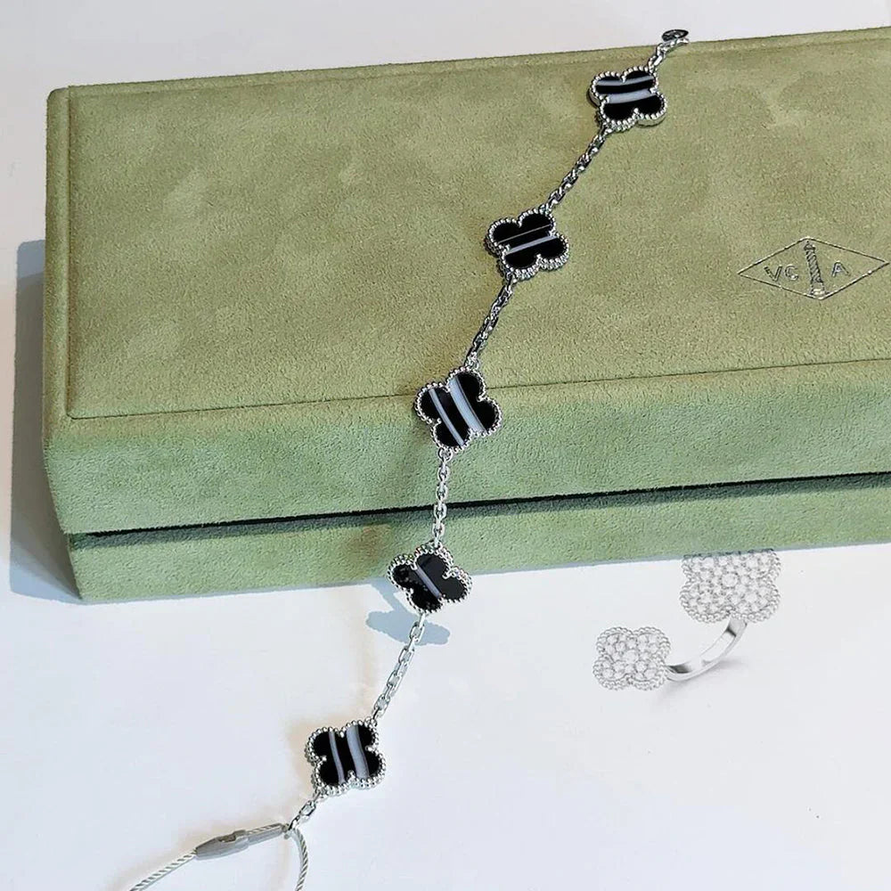 [Glow Jewelry]New  CLOVER 5 MOTIF PULSAR STONE BRACELET COLLECTION