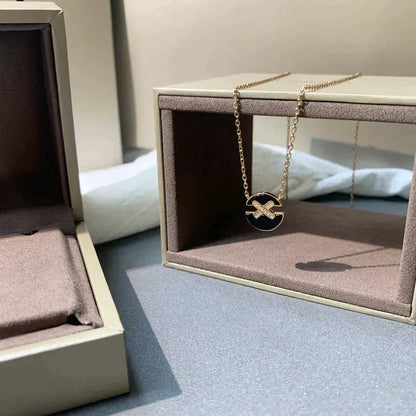 [Glow Jewelry]JEUX DE ROSE GOLD DIAMOND NECKLACE