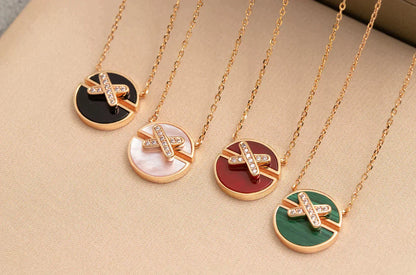 [Glow Jewelry]JEUX DE ROSE GOLD DIAMOND NECKLACE