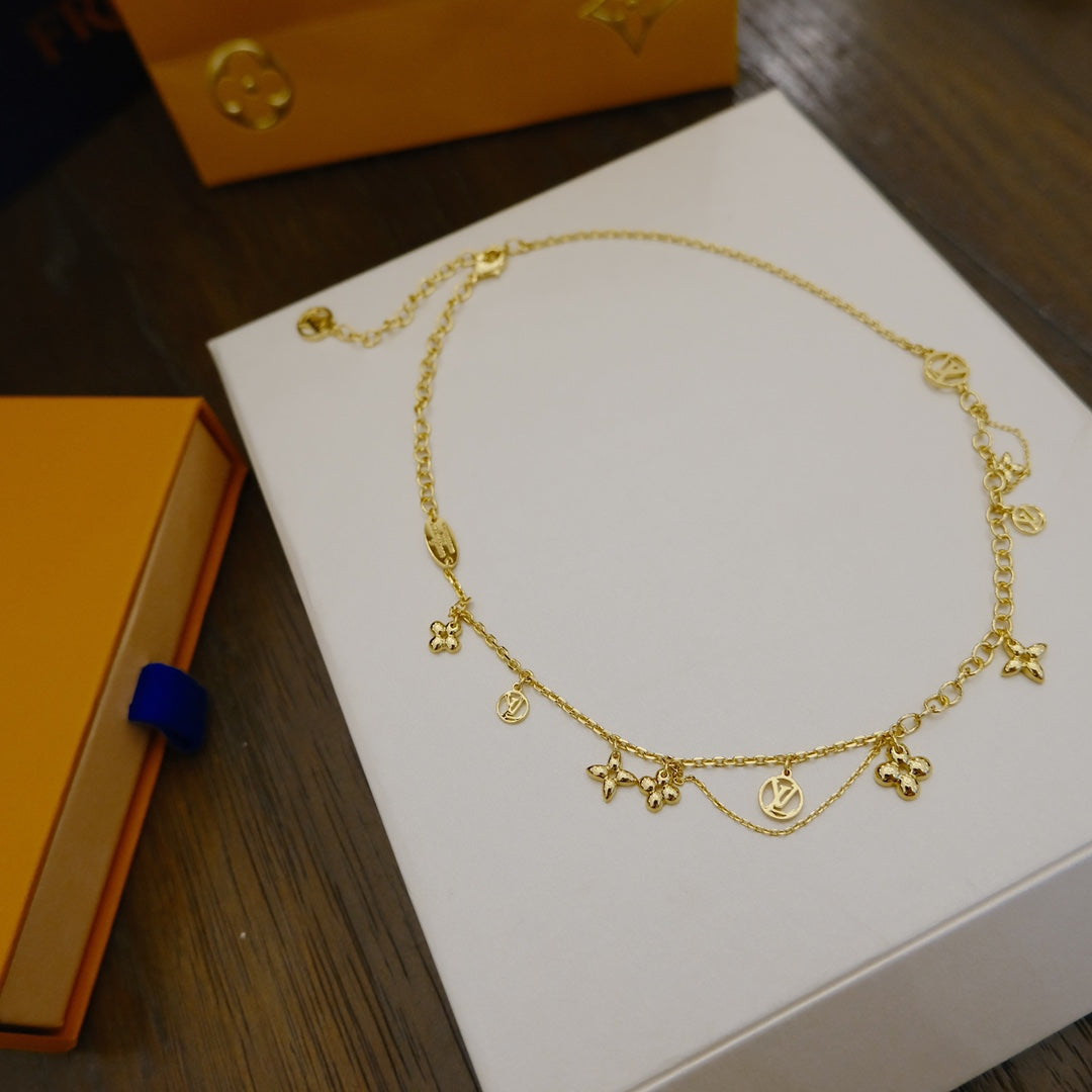 [Glow Jewelry]BLOOMING SUPPLE NECKLACE BRASS