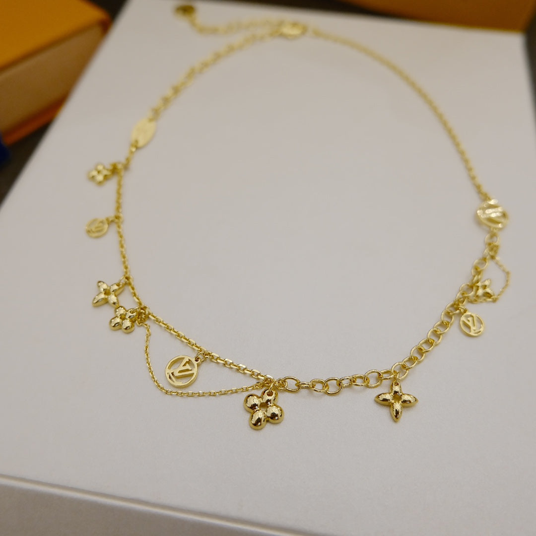[Glow Jewelry]BLOOMING SUPPLE NECKLACE BRASS