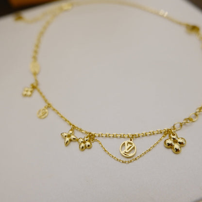 [Glow Jewelry]BLOOMING SUPPLE NECKLACE BRASS