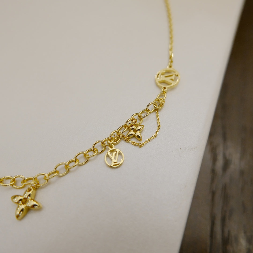 [Glow Jewelry]BLOOMING SUPPLE NECKLACE BRASS