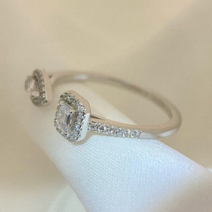 [Glow Jewelry]MY TWIN TOI & MOI SILVER DIAMOND RING