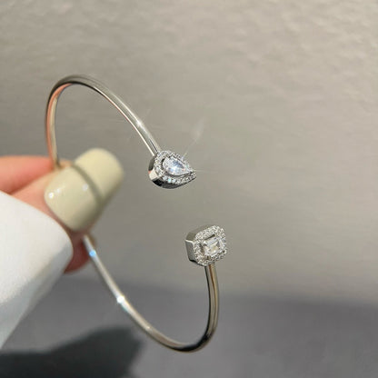 [Glow Jewelry]JONC FLEX MY TWIN TOI & MOI SILVER DIAMOND BRACELET
