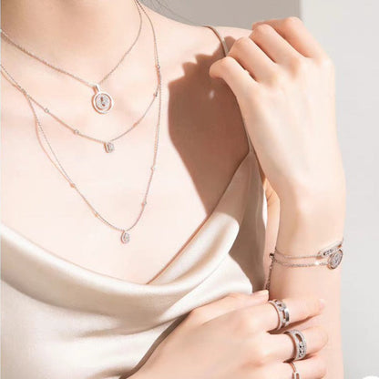 [Glow Jewelry]LUCKY MOVER PM PAVED NECKLACE