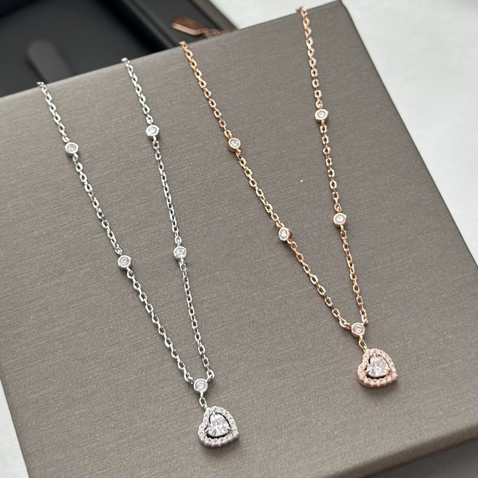[Glow Jewelry]JOY HEART DIAMOND NECKLACE