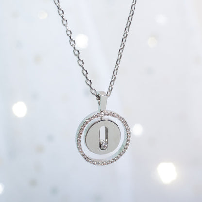 [Glow Jewelry]LUCKY MOVE PM NECKLACE SILVER DIAMOND