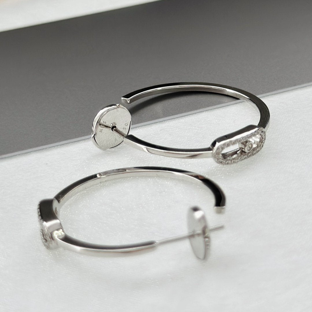 [Glow Jewelry]CREOLES MOVE UNO PM DIAMOND EARRINGS