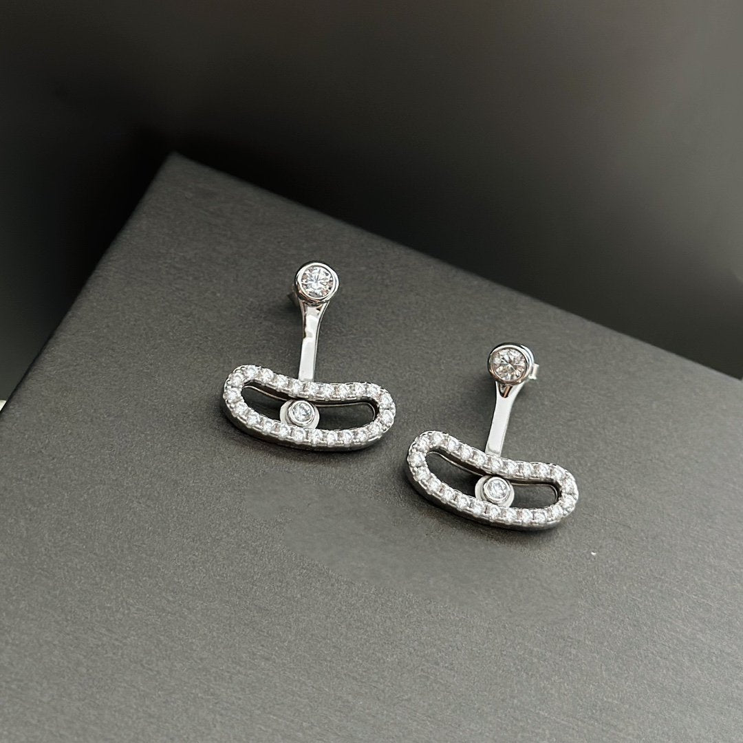 [Glow Jewelry]MOVE UNO SILVER DIAMOND EARRINGS