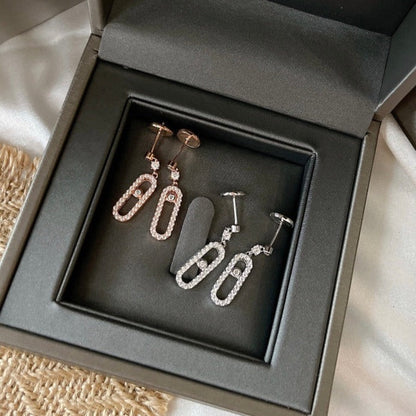[Glow Jewelry]DORMEUSES MOVE UNO DIAMOND EARRINGS