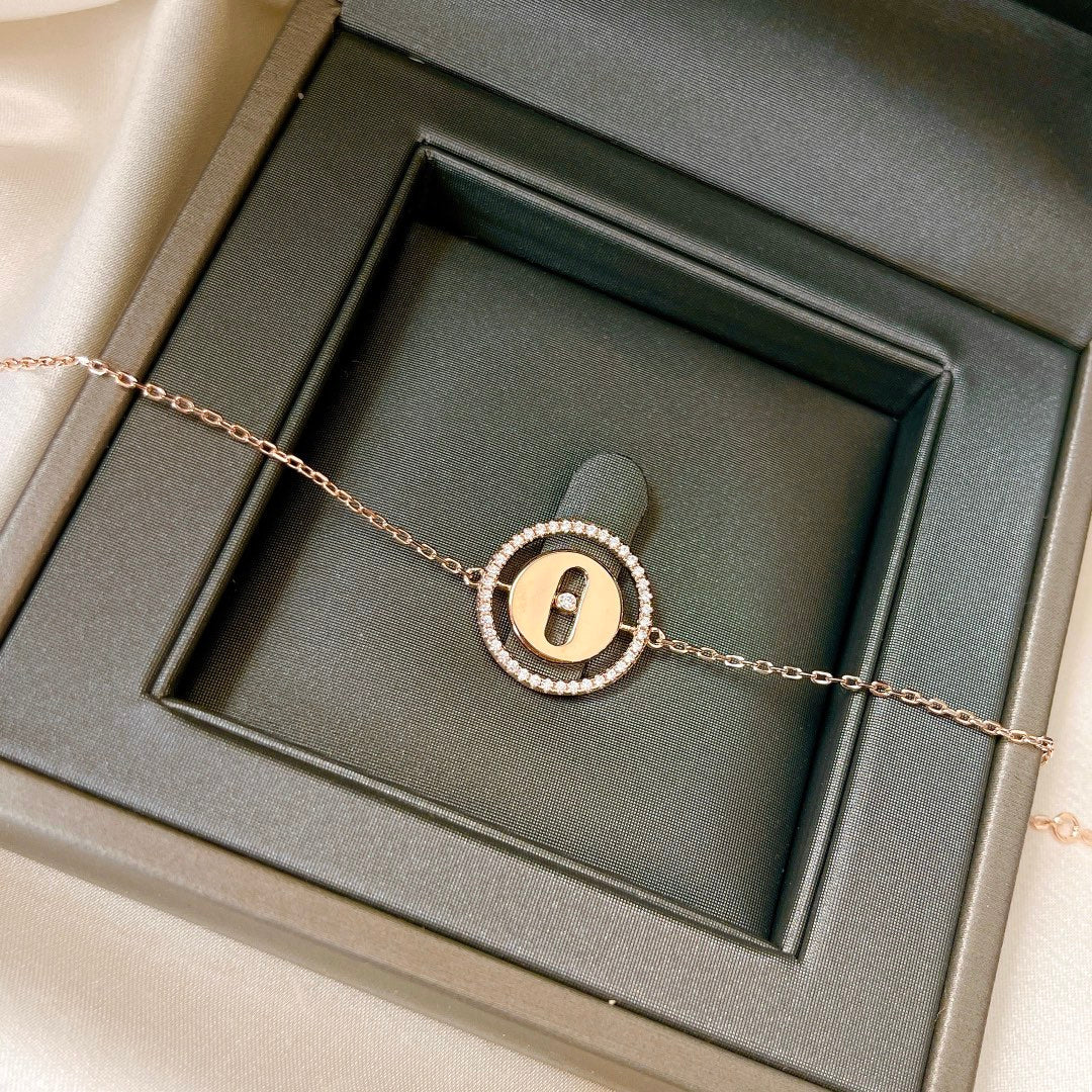 [Glow Jewelry]LUCKY MOVE PAVED DIAMOND BRACELET