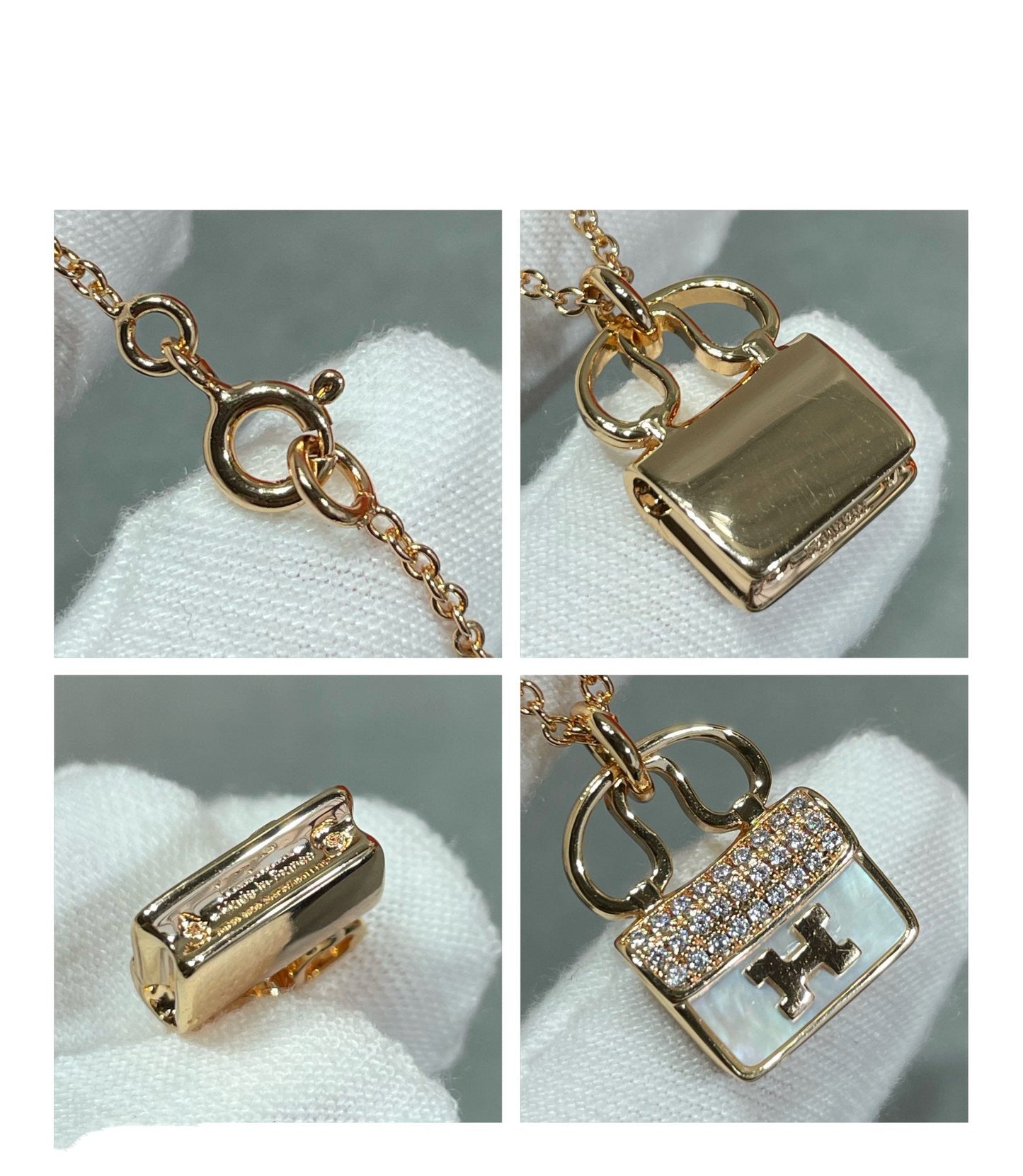 [Glow Jewelry]H CIRCE MOISSANITE PENDANT NECKLACE GOLD