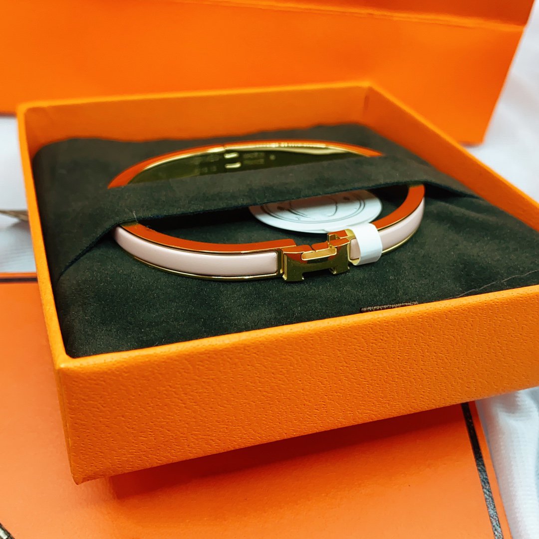 ®Glow Jewelry®クラシックHMクリック ピンク8MMエナメルブレスレット