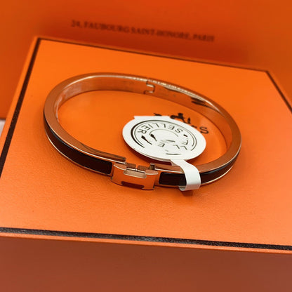 [Glow Jewelry]CLASSIC HM CLIC BLACK 8MM ENAMEL BRACELET