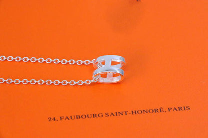 ¡®Glow Jewelry¡¯HM NECKLACE H LETTER OVAL SERIES