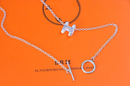 [Glow Jewelry]HM NECKLACE H LETTER OVAL SERIES