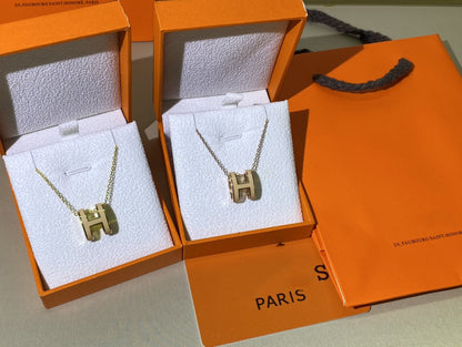 [Glow Jewelry]HM CLIC YELLOW ENAMEL GOLD NECKLACE