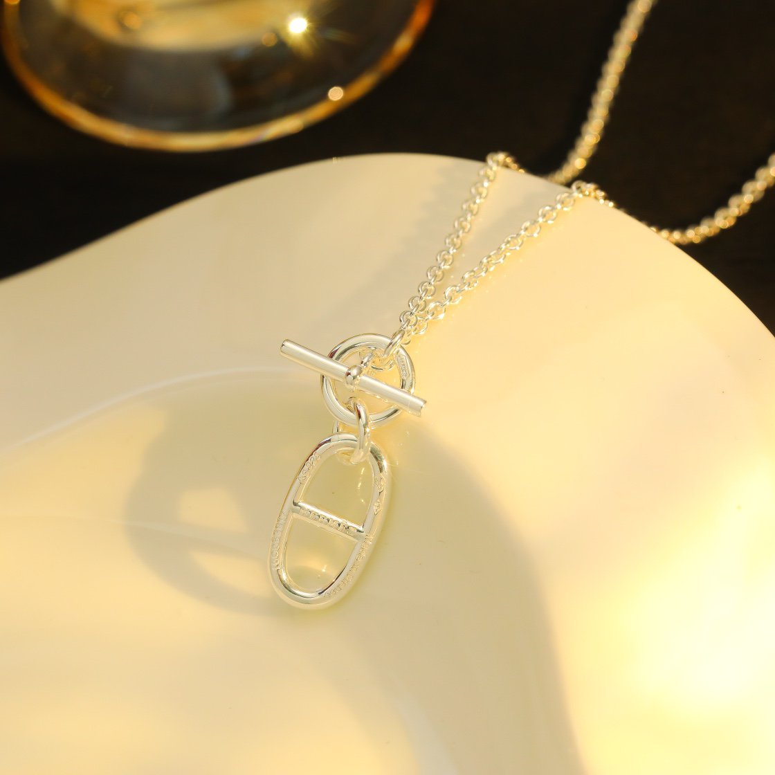 [Glow Jewelry]HM CHAINE D'ANCRE PENDANT NECKLACE STERLING SILVER