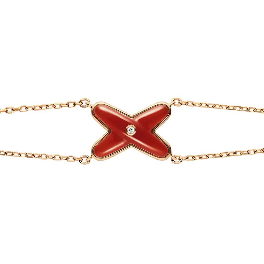 ¡®Glow Jewelry¡¯JEUX BRACELET CARNELIAN PINK GOLD 1 DIAMOND