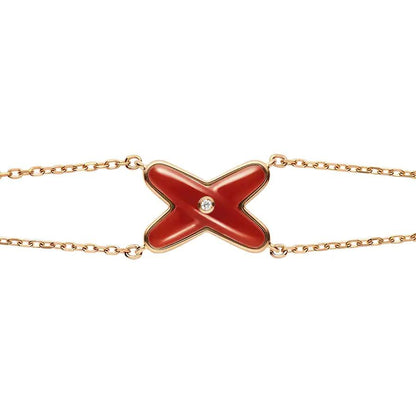 ¡®Glow Jewelry¡¯JEUX BRACELET CARNELIAN PINK GOLD 1 DIAMOND