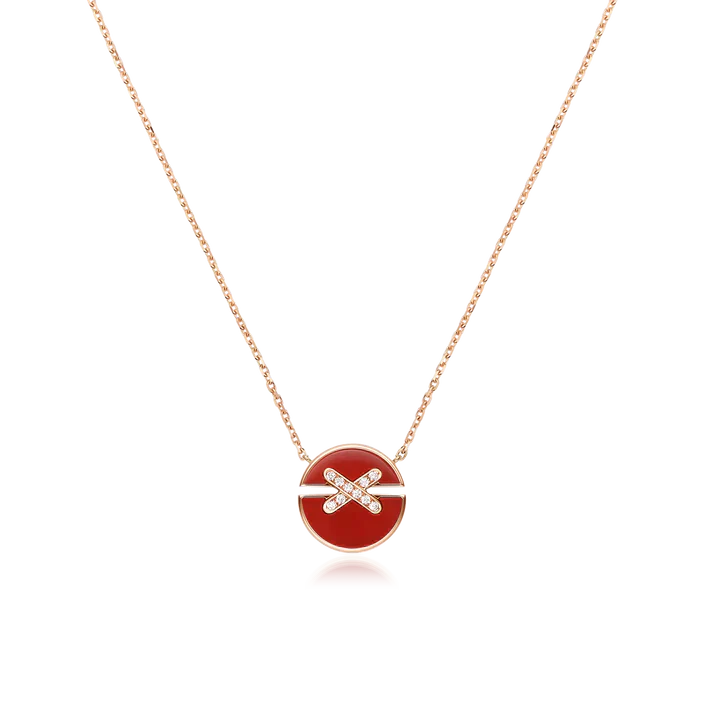 [Glow Jewelry]JEUX DE ROSE GOLD DIAMOND NECKLACE