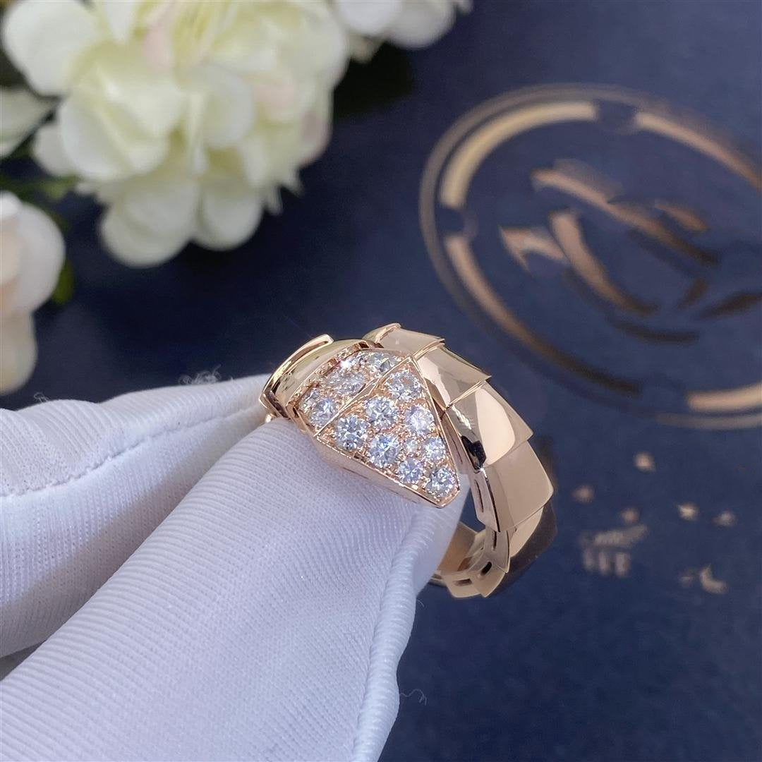 [Glow Jewelry]SERPENTI RING PINK GOLD DIAMOND