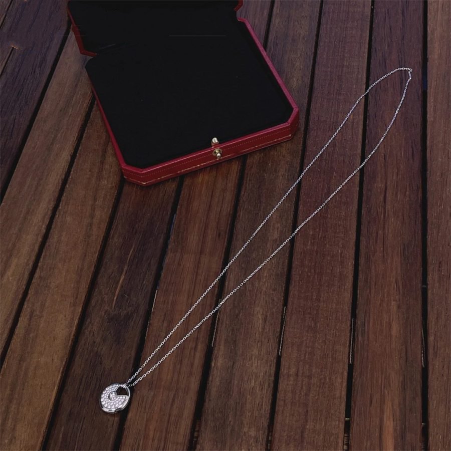 [Glow Jewelry]AMULETTE SILVER FULL DIAMOND NECKLACE