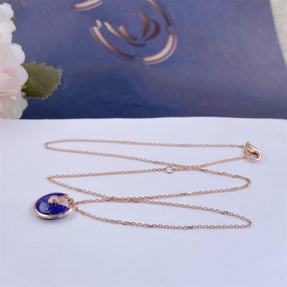 [Glow Jewelry]AMULETTE ROSE GOLD AGATE NECKLACE
