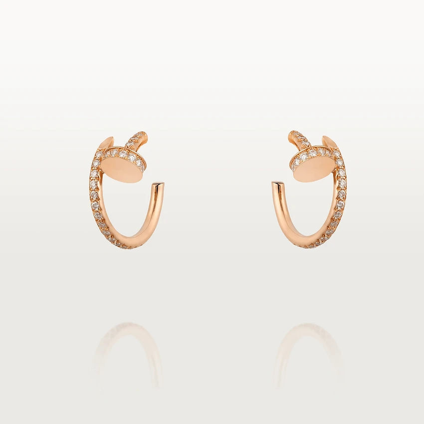 [Glow Jewelry]JUSTE EARRINGS 12.75MM PINK GOLD DIAMOND