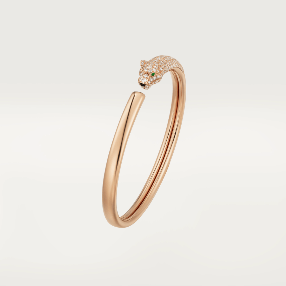 [Glow Jewelry]PANTHERE ROSE GOLD DIAMOND OPEN BRACELET