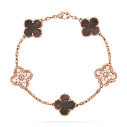 [Glow Jewelry]New CLOVER 5 MOTIF GRAY MOP BRACELET COLLECTION
