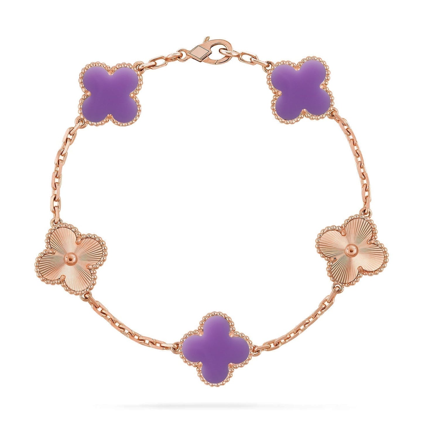 [Glow Jewelry]CLOVER 5 MOTIF LIGHT PURPLE BRACELET COLLECTION