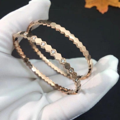 [Glow Jewelry]BEE LOVE PINK GOLD DIAMOND BRACELET