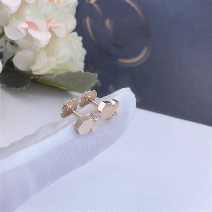 [Glow Jewelry]BEE LOVE PINK GOLD DIAMOND EARRINGS