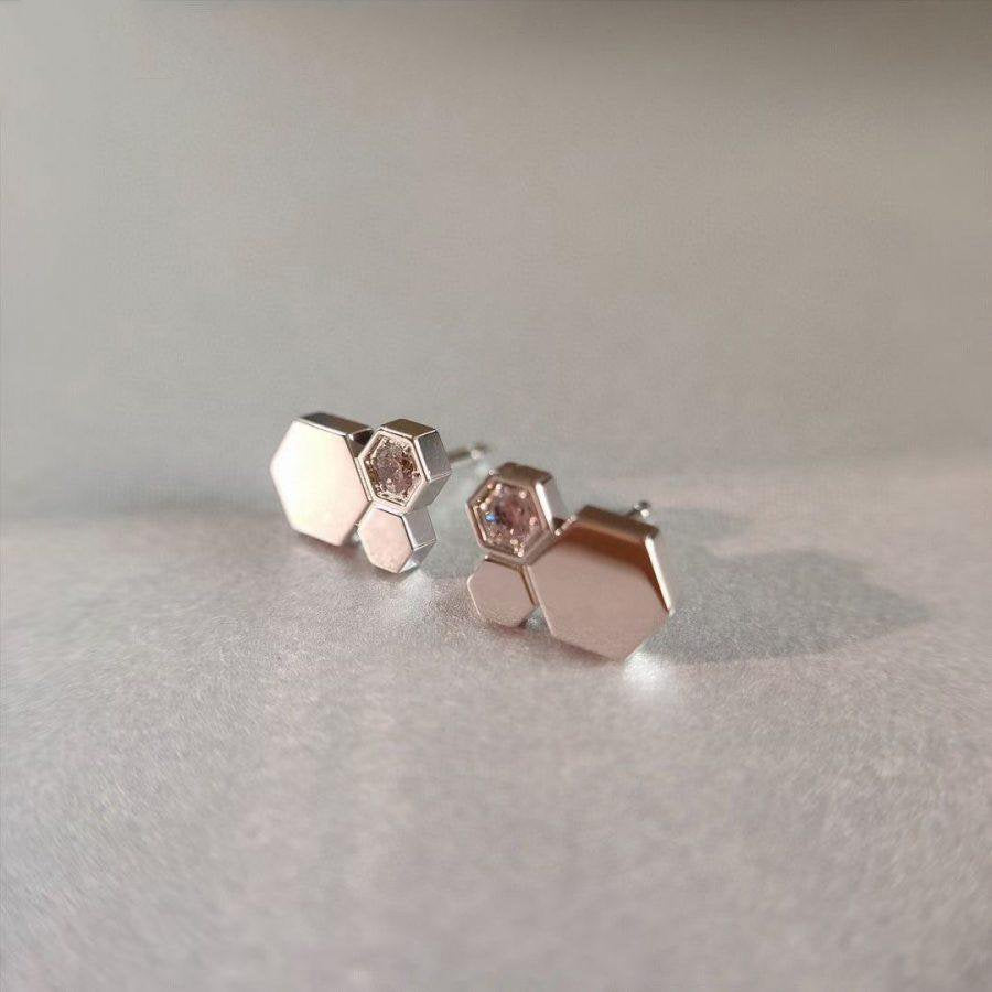 ¡®Glow Jewelry¡¯BEE LOVE SILVER DIAMOND EARRINGS