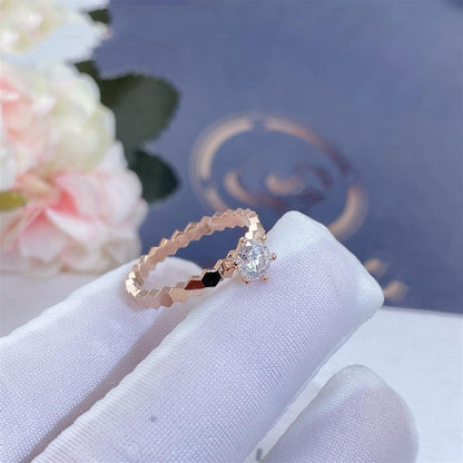 ¡®Glow Jewelry¡¯BEE LOVE RING PINK GOLD 1 DIAMOND