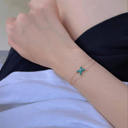 [Glow Jewelry]JEUX BRACELET MALACHITE PINK GOLD 1 DIAMOND