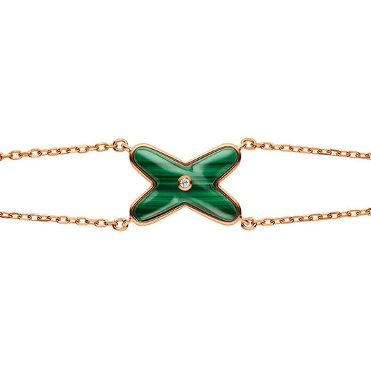 [Glow Jewelry]JEUX BRACELET MALACHITE PINK GOLD 1 DIAMOND