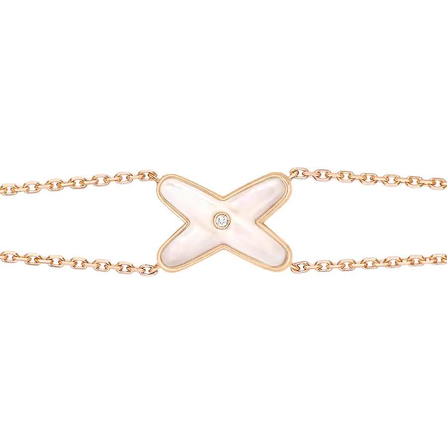¡®Glow Jewelry¡¯JEUX BRACELET WHITE MOP PINK GOLD 1 DIAMOND