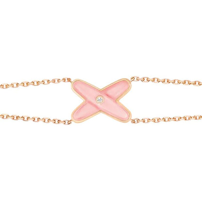 [Glow Jewelry]JEUX BRACELET PINK MOP PINK GOLD 1 DIAMOND