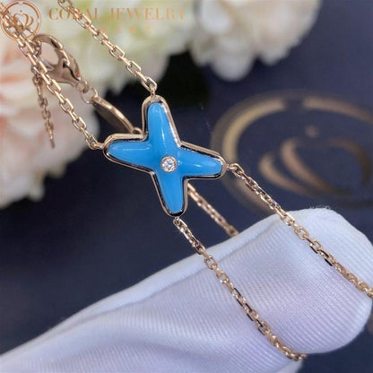 [Glow Jewelry]JEUX BRACELET TURQUOISE PINK GOLD 1 DIAMOND