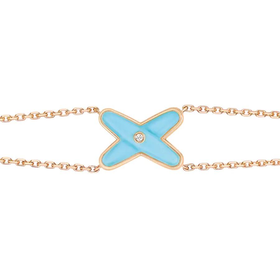 [Glow Jewelry]JEUX BRACELET TURQUOISE PINK GOLD 1 DIAMOND