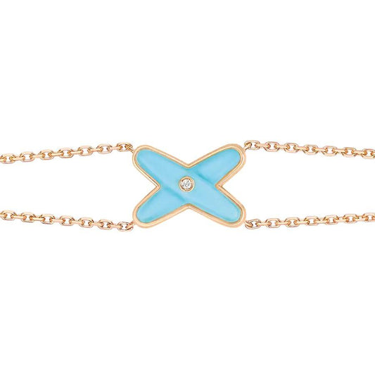 ¡®Glow Jewelry¡¯JEUX BRACELET TURQUOISE PINK GOLD 1 DIAMOND