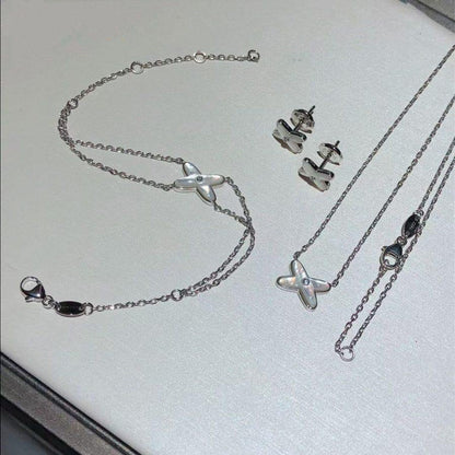 [Glow Jewelry]JEUX BRACELET WHITE MOP SILVER 1 DIAMOND
